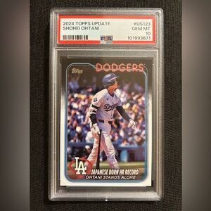 2024 Topps Update #US123 Shohei Ohtani Los Angeles Dodgers MVP PSA 10